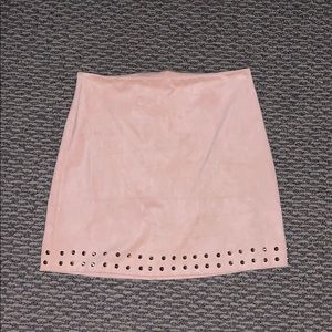 Suede skirt with studs